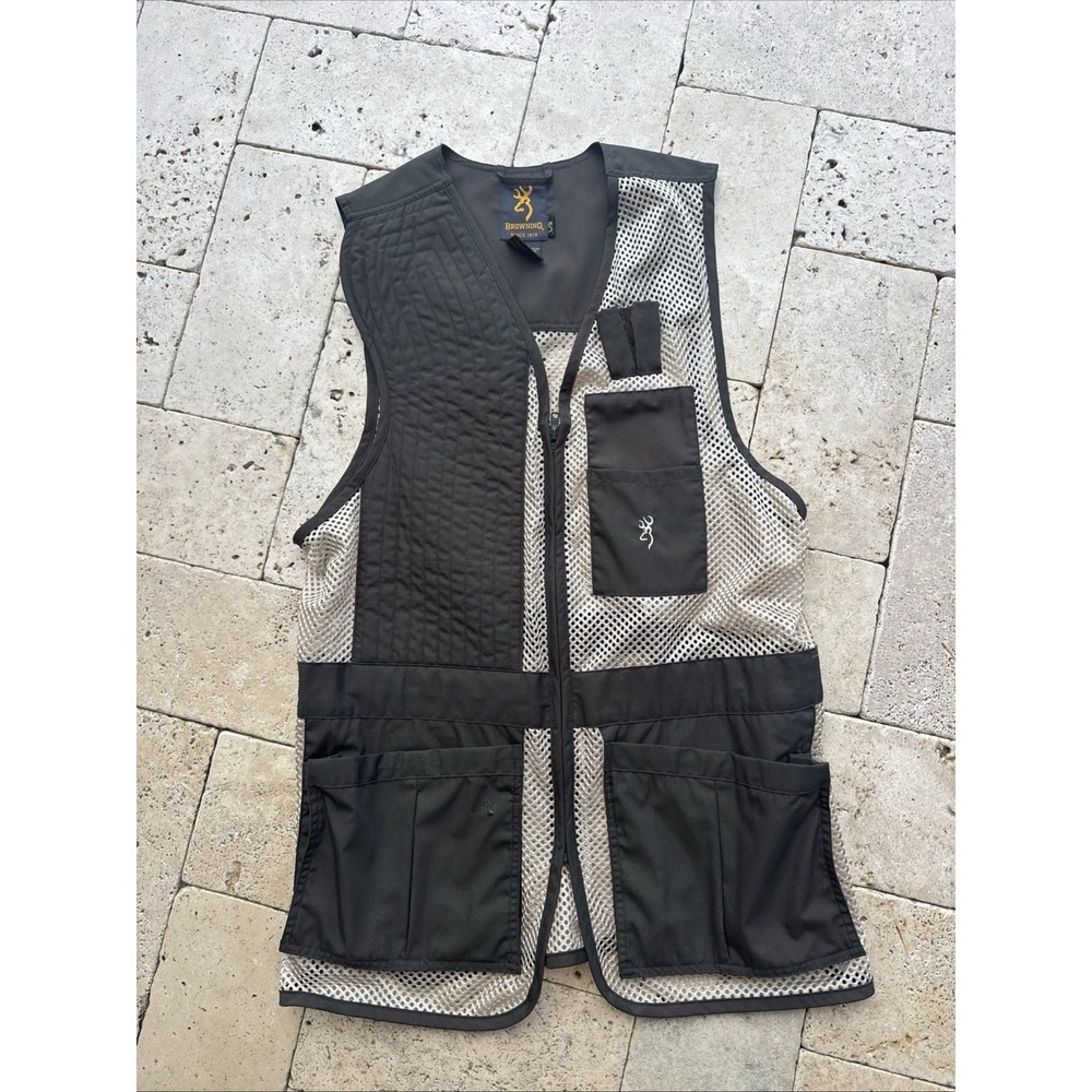 Browning Trapper Creek Mesh Shooting Vest Men's Size Large Hunting EUC